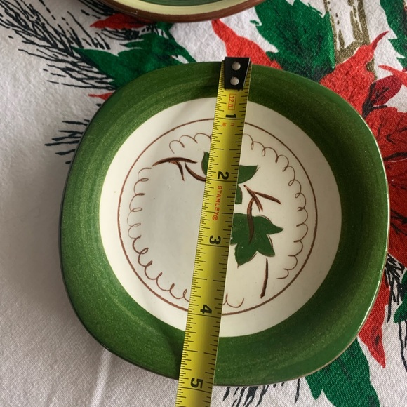VTG Stangl Pottery set of 4 saucers collectible MCM floral Made in USA - Picture 11 of 13